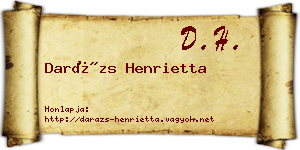 Darázs Henrietta névjegykártya
